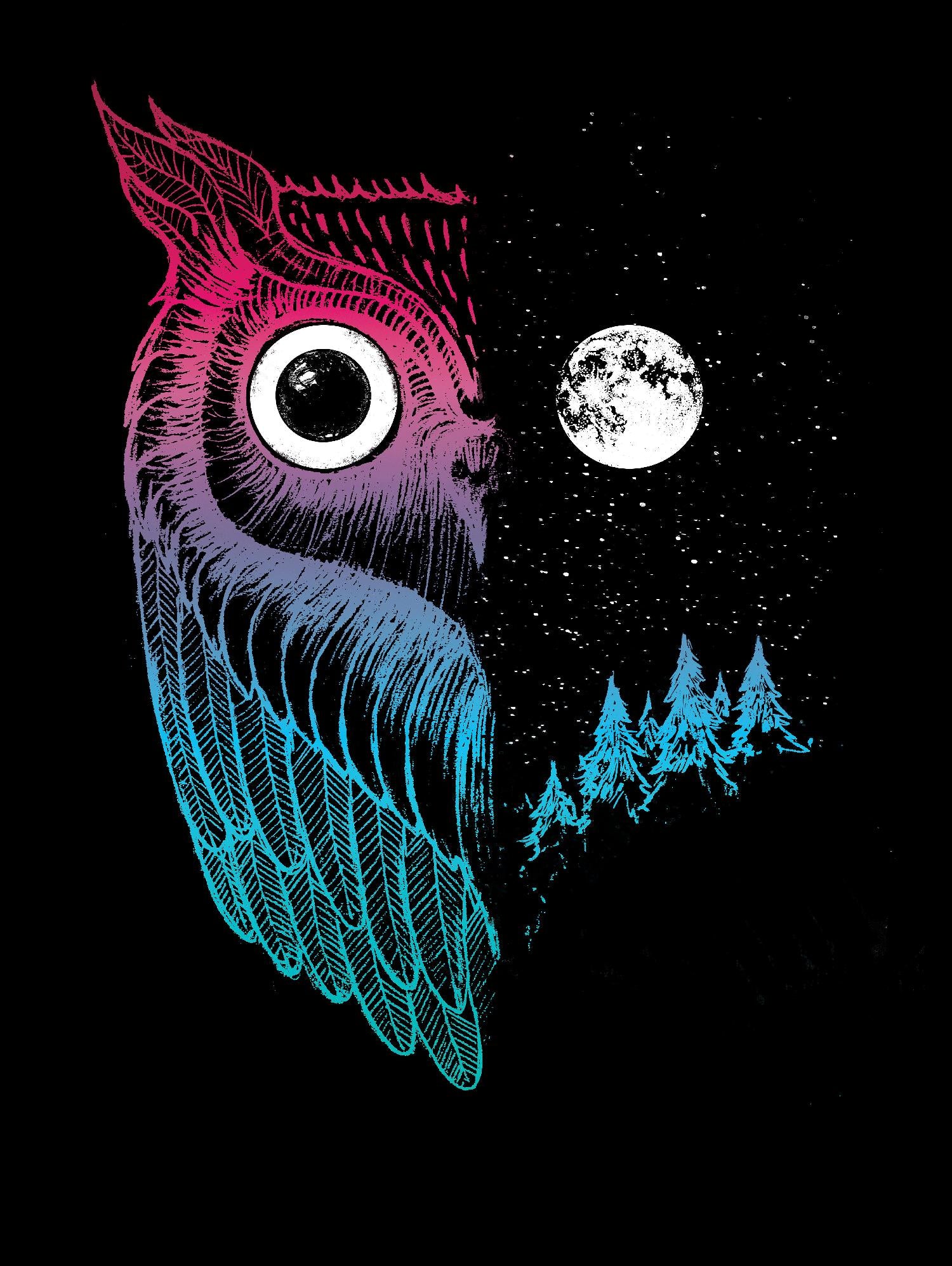 Night Owl by Michael Buxton on GIANT ART - multicolor urban/pop surrealism; contemporary; animals