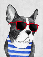 Frenchie Summer Style by Barruf on GIANT ART - multicolor urban/pop surrealism; animals