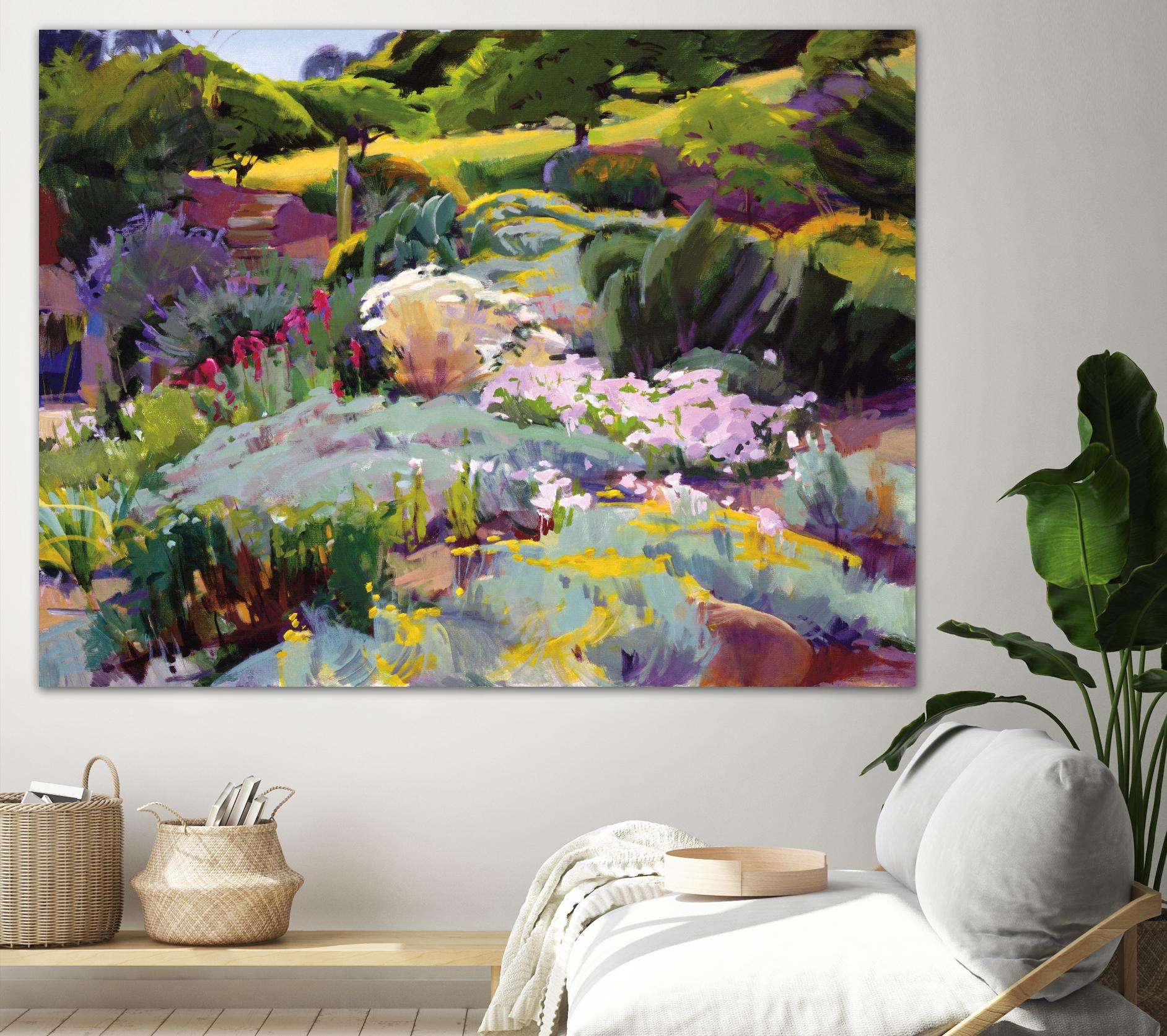 Hillside Garden by Marcia Burtt on GIANT ART - multicolor landscapes; contemporary