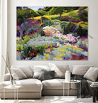 Hillside Garden by Marcia Burtt on GIANT ART - multicolor landscapes; contemporary