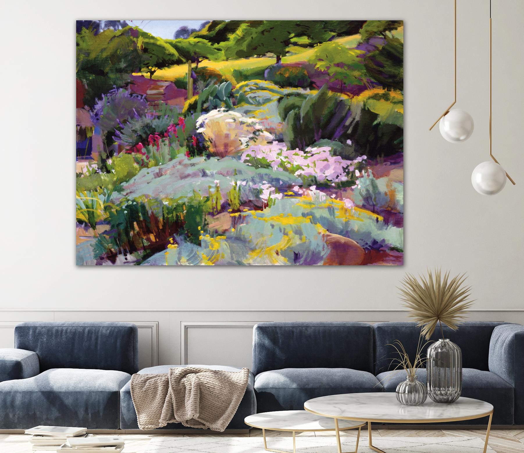 Hillside Garden by Marcia Burtt on GIANT ART - multicolor landscapes; contemporary
