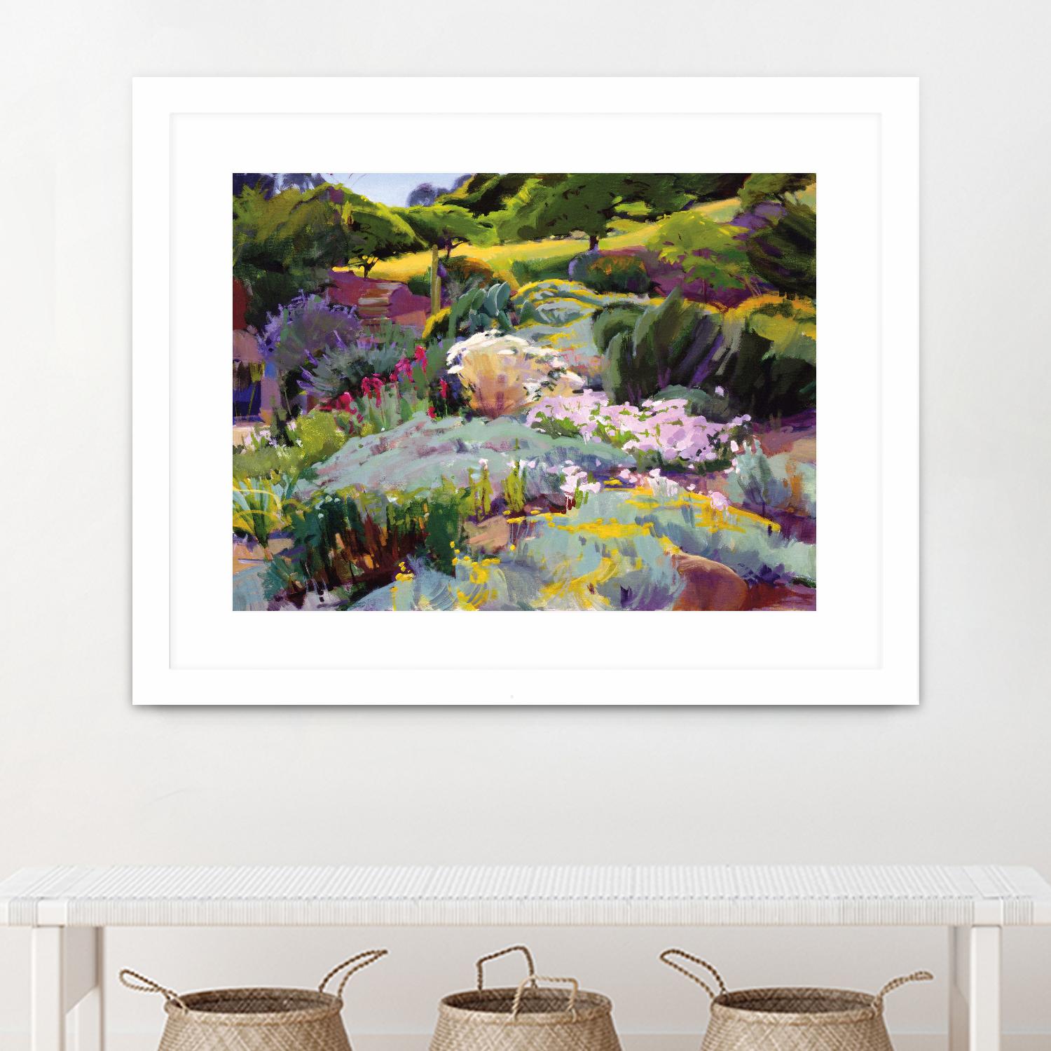 Hillside Garden by Marcia Burtt on GIANT ART - multicolor landscapes; contemporary