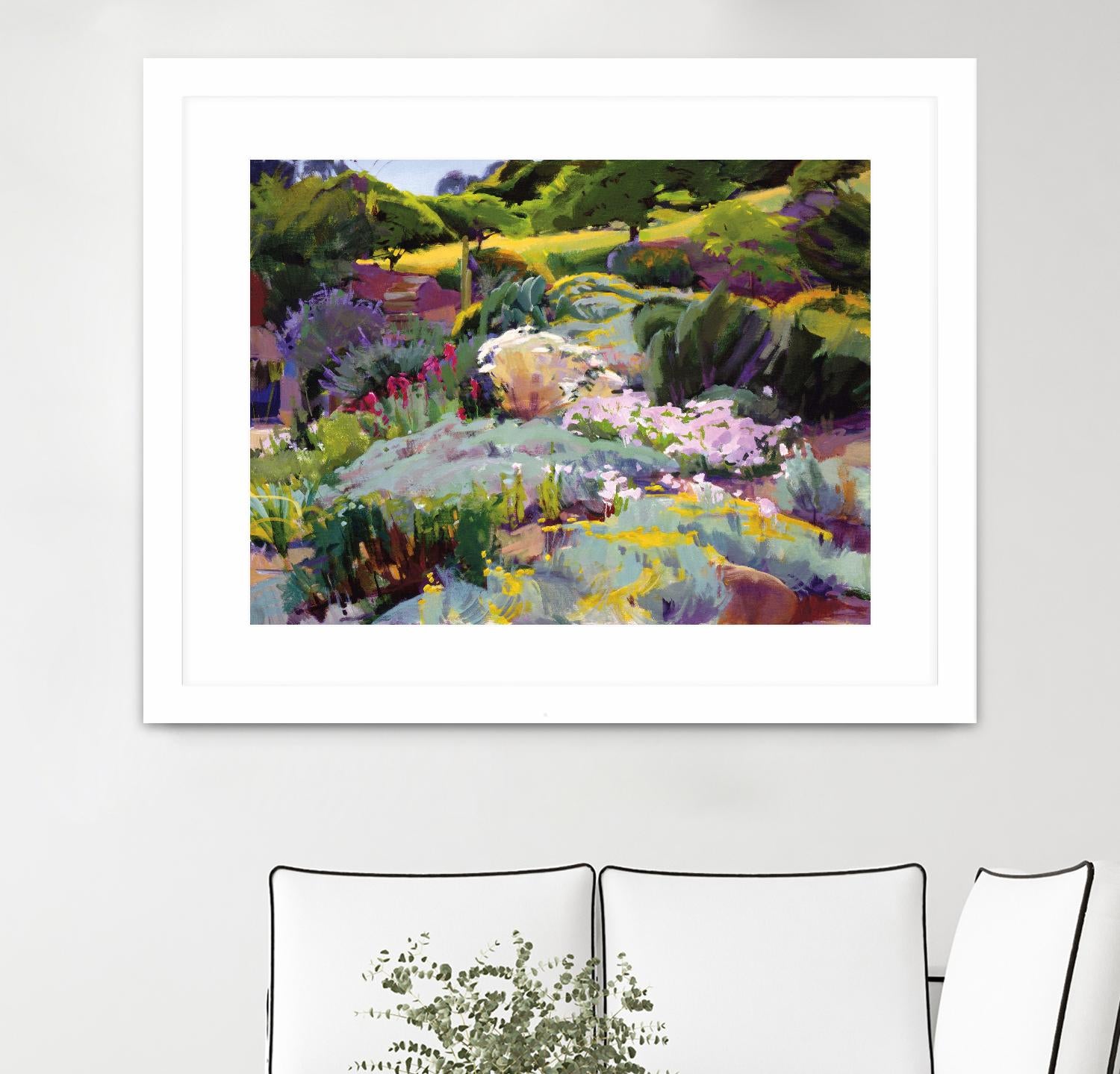 Hillside Garden by Marcia Burtt on GIANT ART - multicolor landscapes; contemporary