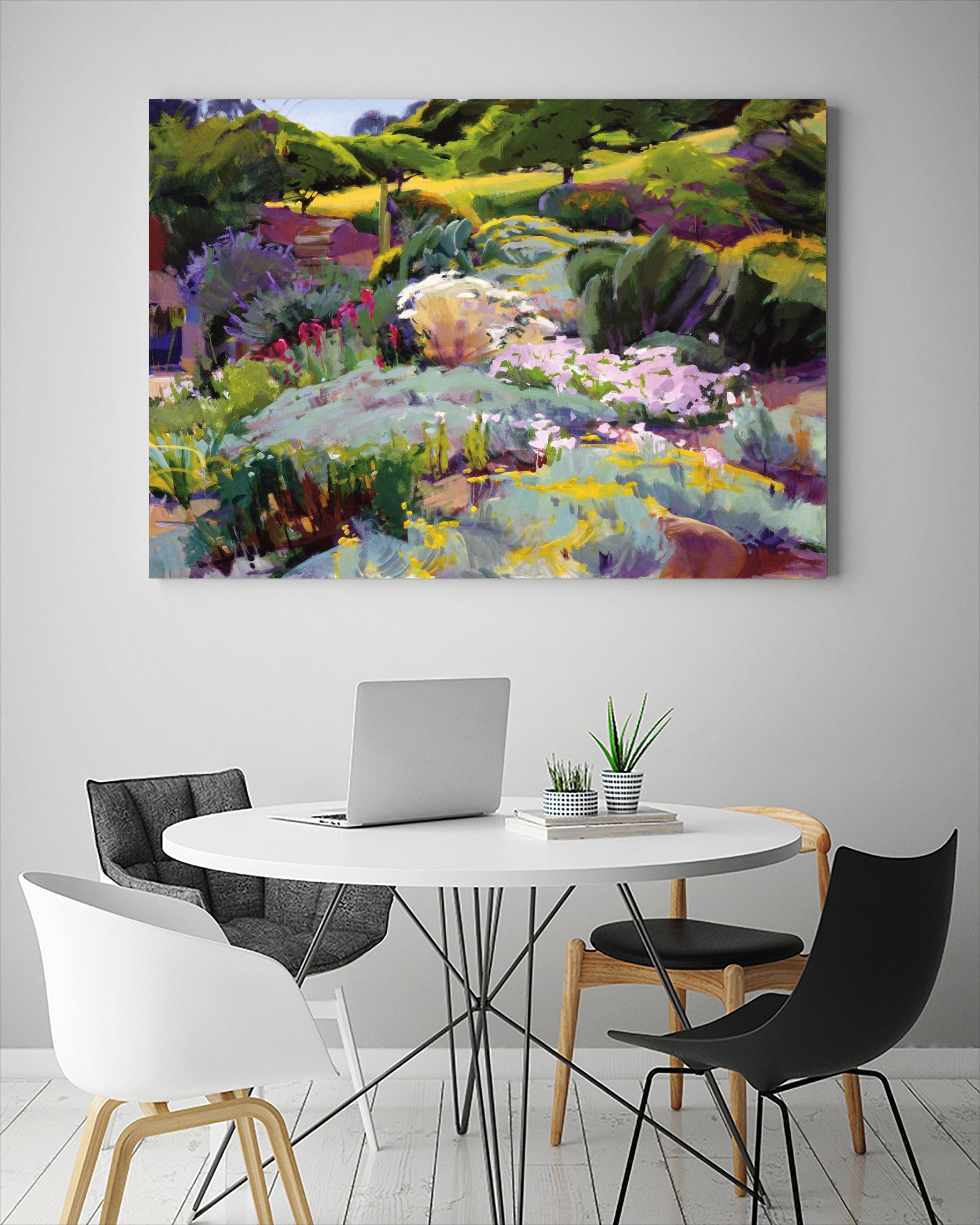 Hillside Garden by Marcia Burtt on GIANT ART - multicolor landscapes; contemporary