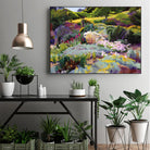 Hillside Garden by Marcia Burtt on GIANT ART - multicolor landscapes; contemporary