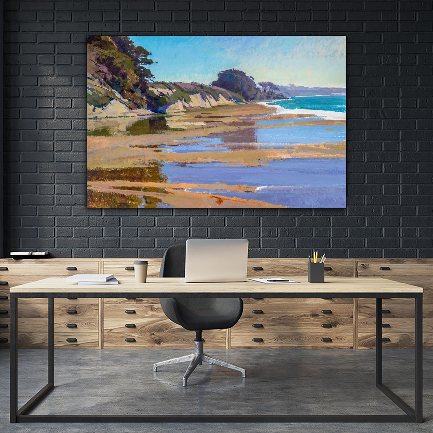 October High Tide by Marcia Burtt on GIANT ART - multicolor coastal; landscapes; contemporary