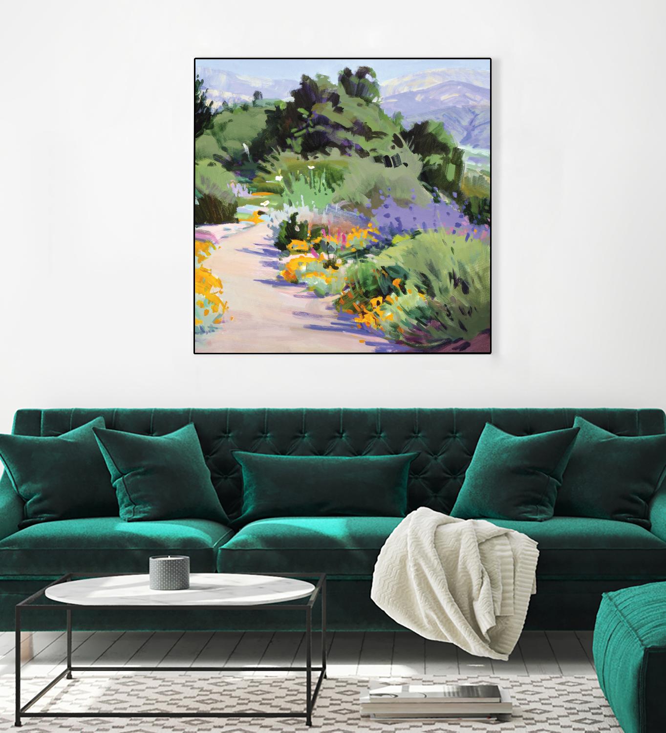 Path through the Poppies by Marcia Burtt on GIANT ART - multicolor landscapes; contemporary