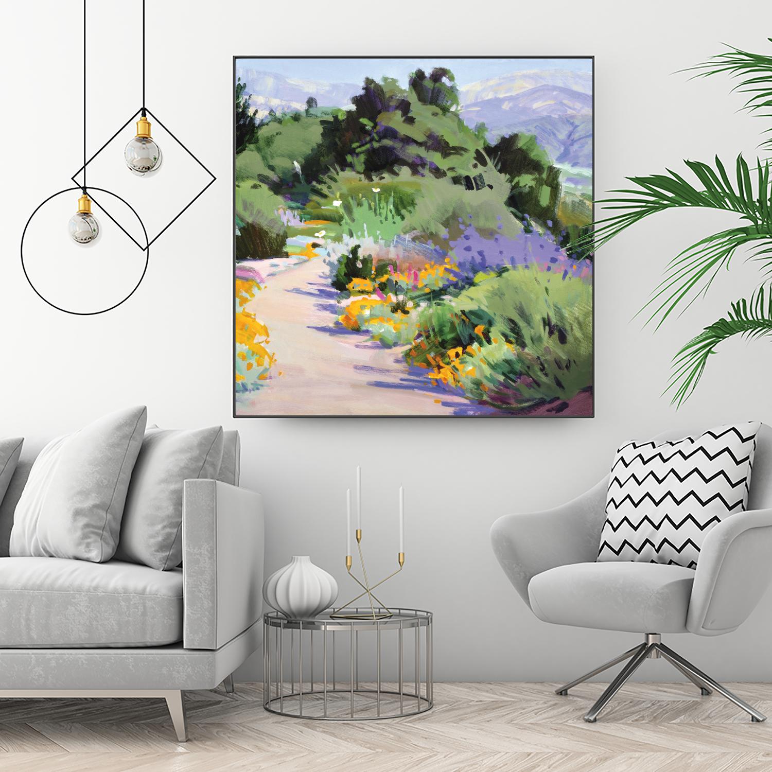 Path through the Poppies by Marcia Burtt on GIANT ART - multicolor landscapes; contemporary