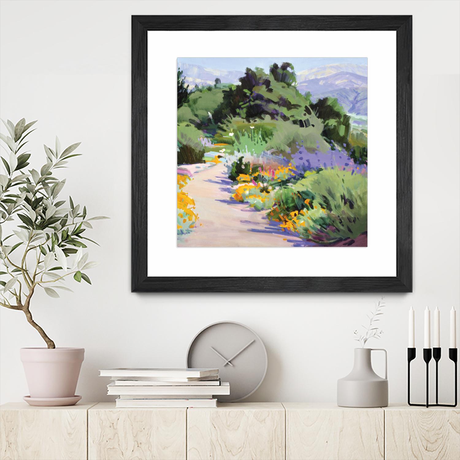 Path through the Poppies by Marcia Burtt on GIANT ART - multicolor landscapes; contemporary