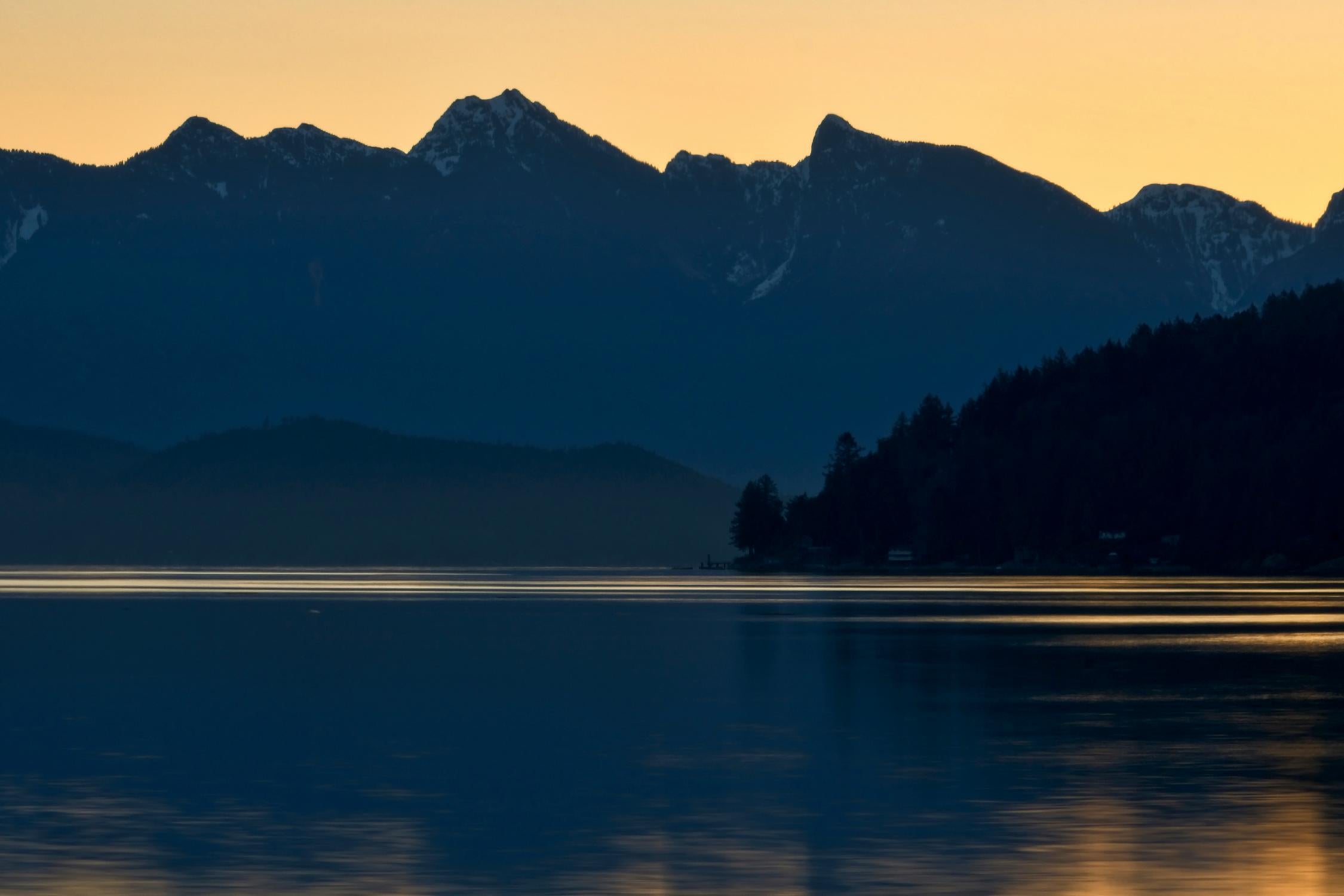 Peaceful Majesty by Chuck Burdick on GIANT ART - black,white landscapes, photography, lakes, mountains, sunrises/sunsets