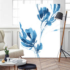 Blue Move 1 by Lesia Binkin on GIANT ART - blue, white floral/still life, patterns, plants