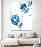 Blue Move 1 by Lesia Binkin on GIANT ART - blue, white floral/still life, patterns, plants