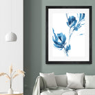 Blue Move 1 by Lesia Binkin on GIANT ART - blue, white floral/still life, patterns, plants