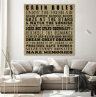Cabin Rules by Jim Baldwin on GIANT ART - multicolor inspirational