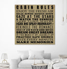 Cabin Rules by Jim Baldwin on GIANT ART - multicolor inspirational