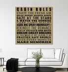 Cabin Rules by Jim Baldwin on GIANT ART - multicolor inspirational