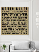 Cabin Rules by Jim Baldwin on GIANT ART - multicolor inspirational