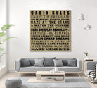 Cabin Rules by Jim Baldwin on GIANT ART - multicolor inspirational