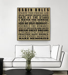 Cabin Rules by Jim Baldwin on GIANT ART - multicolor inspirational