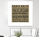 Cabin Rules by Jim Baldwin on GIANT ART - multicolor inspirational