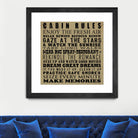 Cabin Rules by Jim Baldwin on GIANT ART - multicolor inspirational