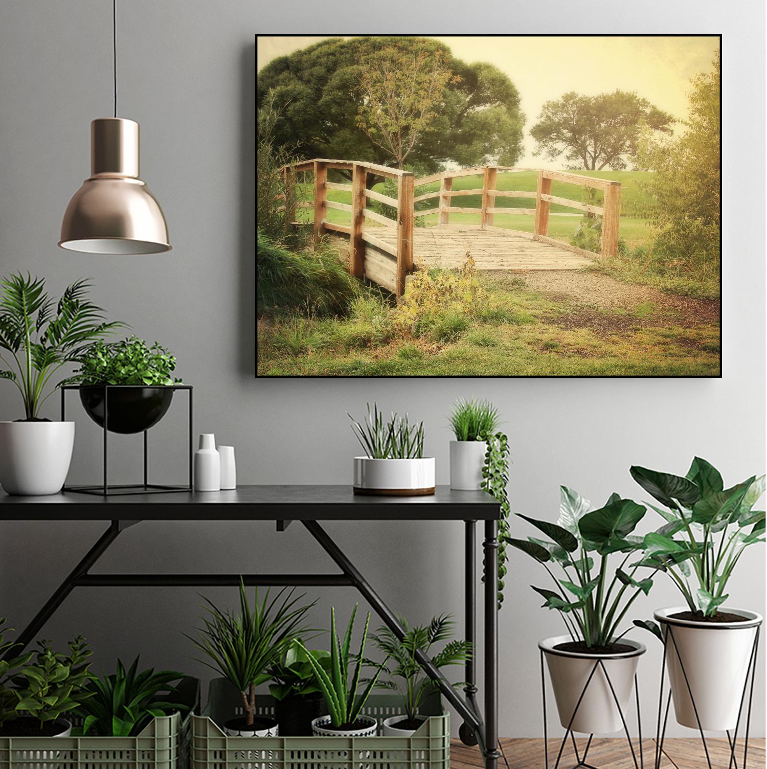 Sunday Stroll by Sylvia Coomes on GIANT ART - beige landscape