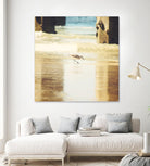 Walking on the Beach by Sylvia Coomes on GIANT ART - brown nautical