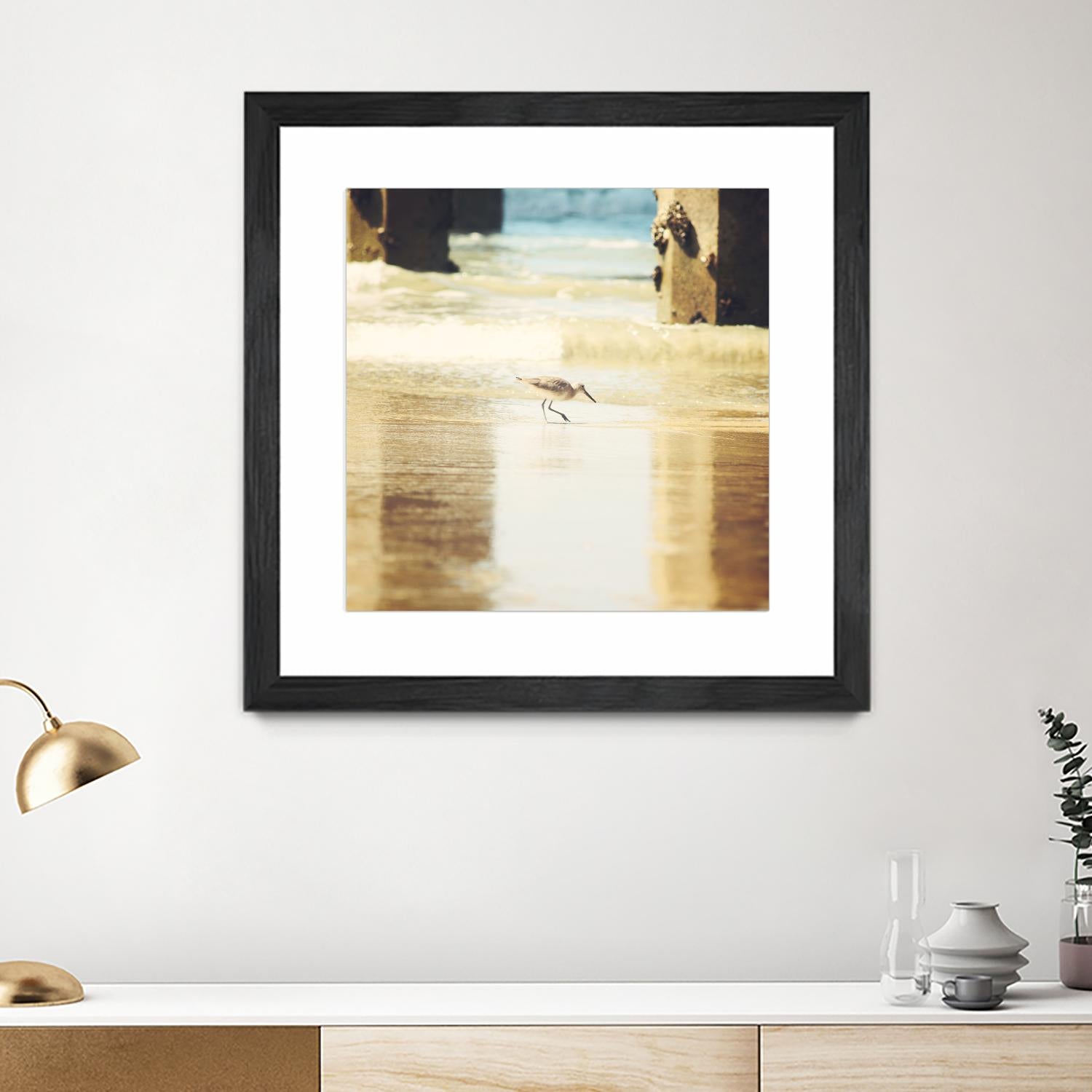 Walking on the Beach by Sylvia Coomes on GIANT ART - brown nautical