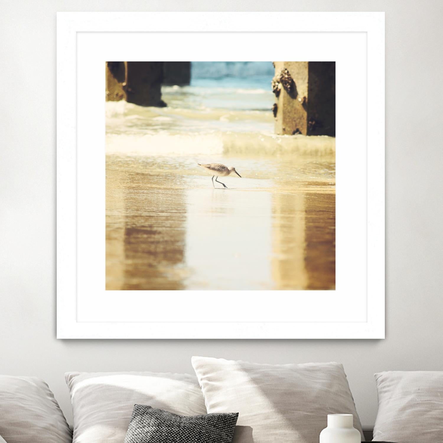 Walking on the Beach by Sylvia Coomes on GIANT ART - brown nautical