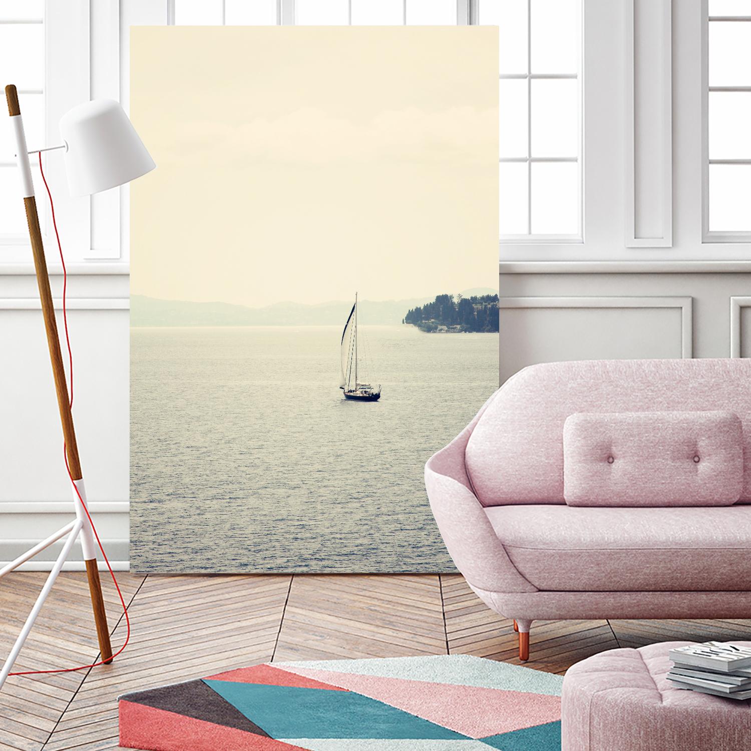 Hazy Sea by Sylvia Coomes on GIANT ART - black nautical