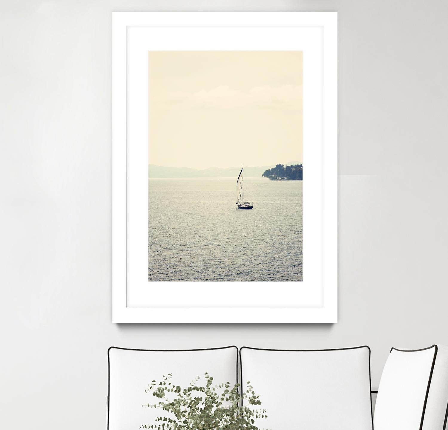 Hazy Sea by Sylvia Coomes on GIANT ART - black nautical