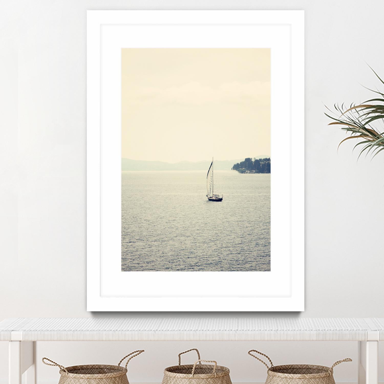 Hazy Sea by Sylvia Coomes on GIANT ART - black nautical