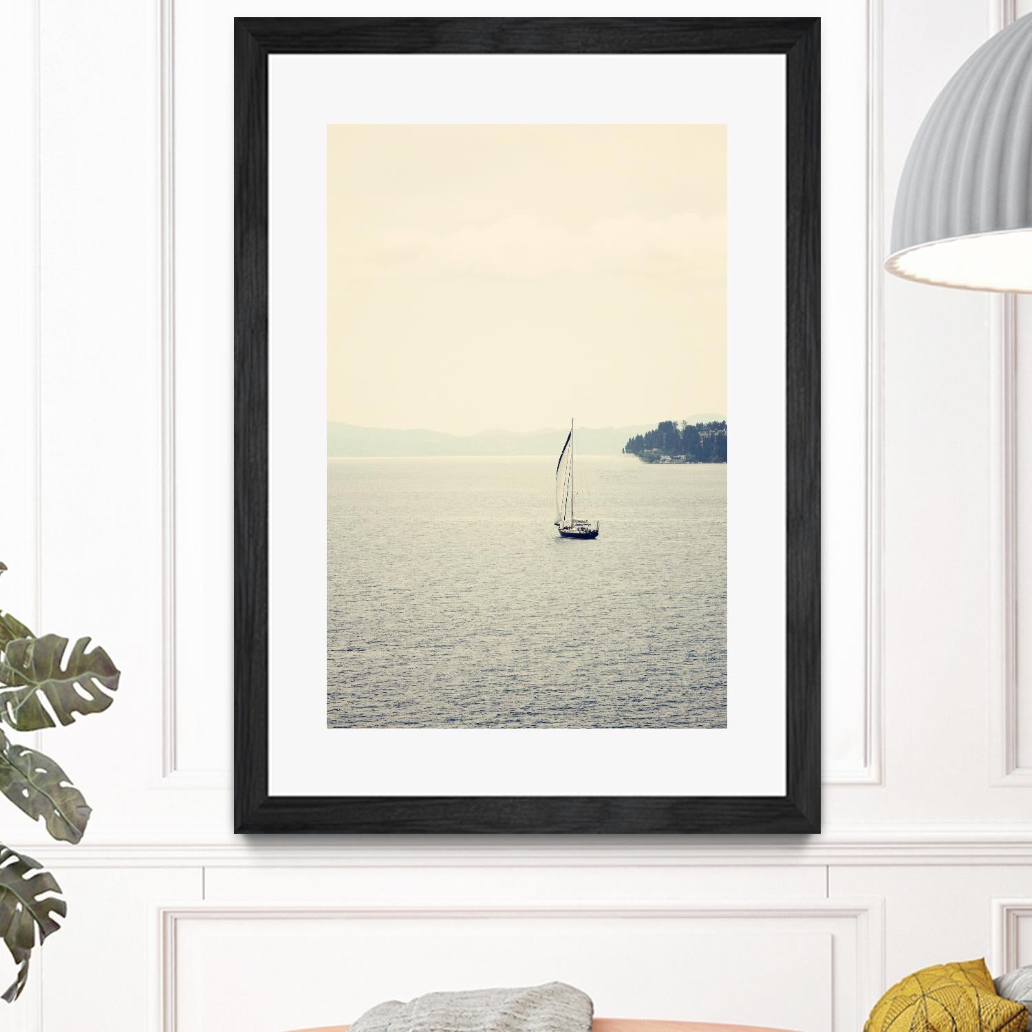 Hazy Sea by Sylvia Coomes on GIANT ART - black nautical