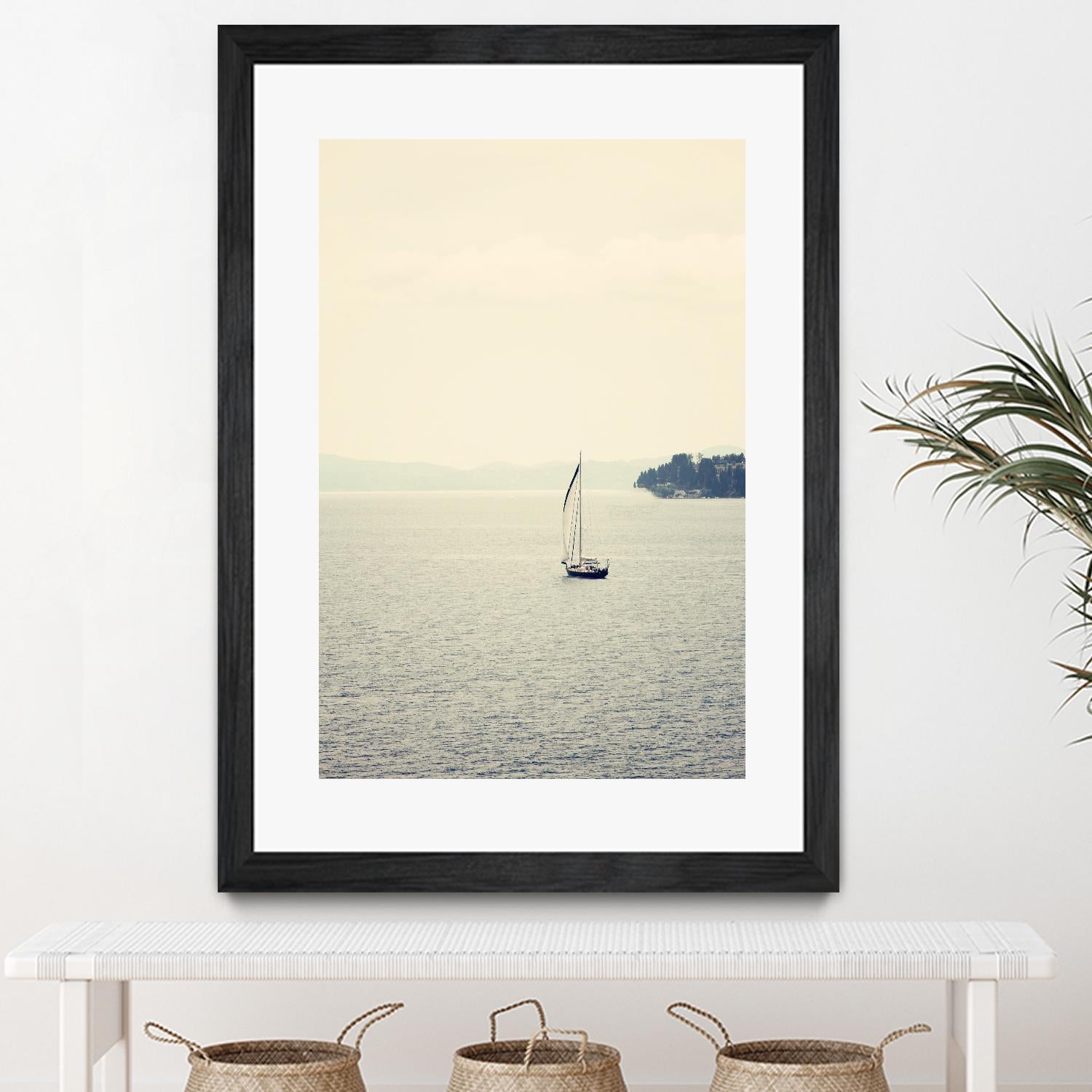 Hazy Sea by Sylvia Coomes on GIANT ART - black nautical