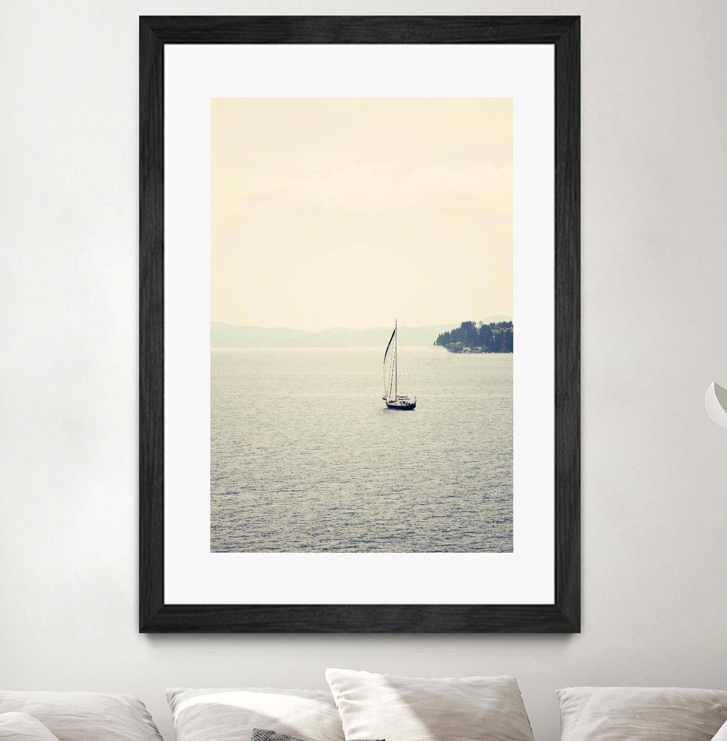 Hazy Sea by Sylvia Coomes on GIANT ART - black nautical