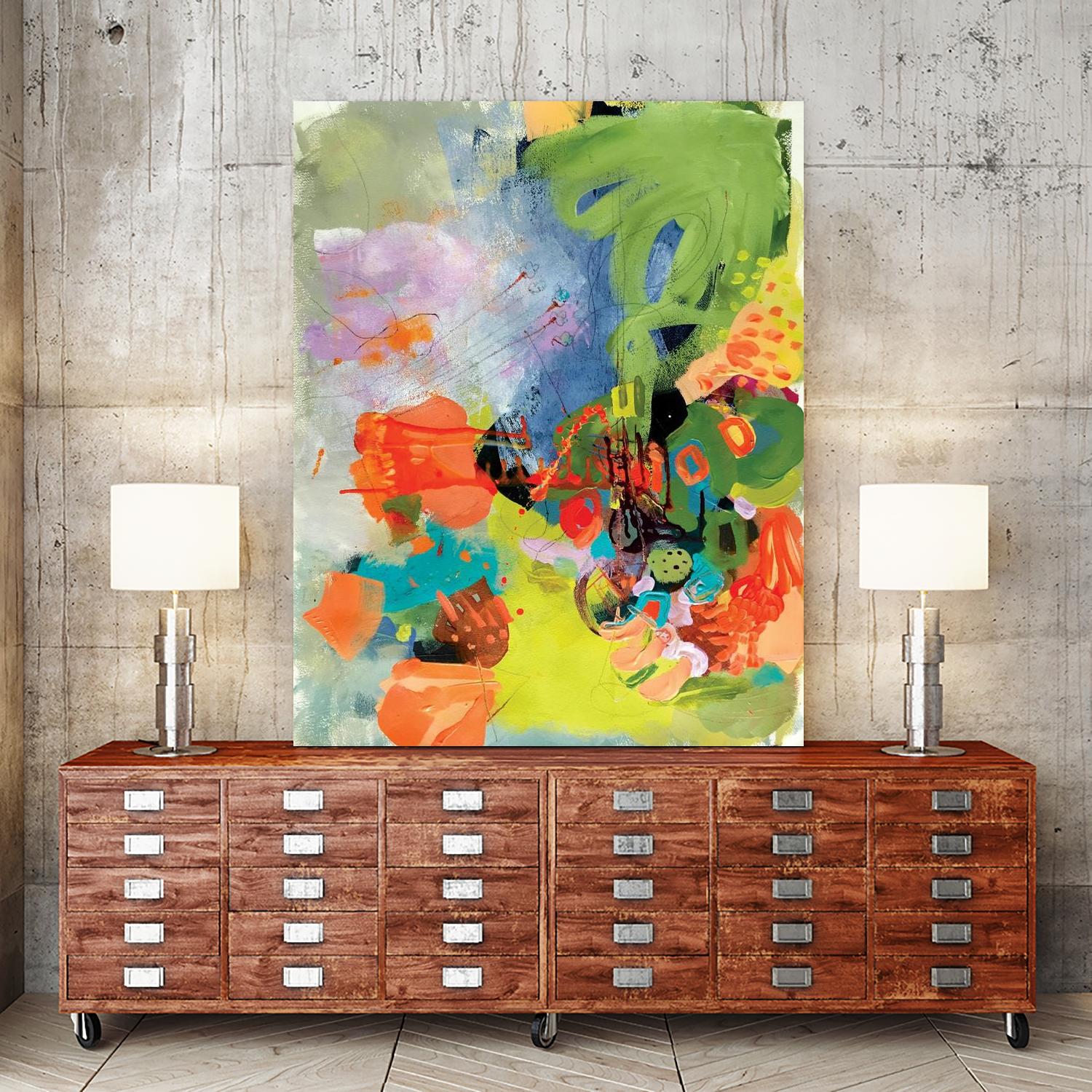 Pina-Ananas by A. Vega on GIANT ART - green floral