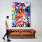 Gold Flowers by Justin Copeland on GIANT ART - multicolor ethnic; figurative; contemporary