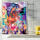 Gold Flowers by Justin Copeland on GIANT ART - multicolor ethnic; figurative; contemporary