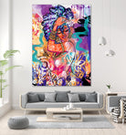 Gold Flowers by Justin Copeland on GIANT ART - multicolor ethnic; figurative; contemporary