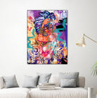 Gold Flowers by Justin Copeland on GIANT ART - multicolor ethnic; figurative; contemporary