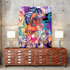 Gold Flowers by Justin Copeland on GIANT ART - multicolor ethnic; figurative; contemporary