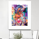 Gold Flowers by Justin Copeland on GIANT ART - multicolor ethnic; figurative; contemporary