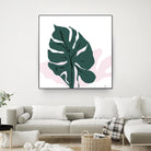 Pink Shadow by Niya Christine on GIANT ART - green contemporary, floral/still life, leaves