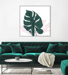 Pink Shadow by Niya Christine on GIANT ART - green contemporary, floral/still life, leaves
