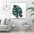 Pink Shadow by Niya Christine on GIANT ART - green contemporary, floral/still life, leaves