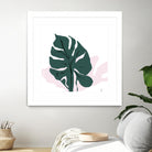 Pink Shadow by Niya Christine on GIANT ART - green contemporary, floral/still life, leaves