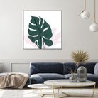 Pink Shadow by Niya Christine on GIANT ART - green contemporary, floral/still life, leaves
