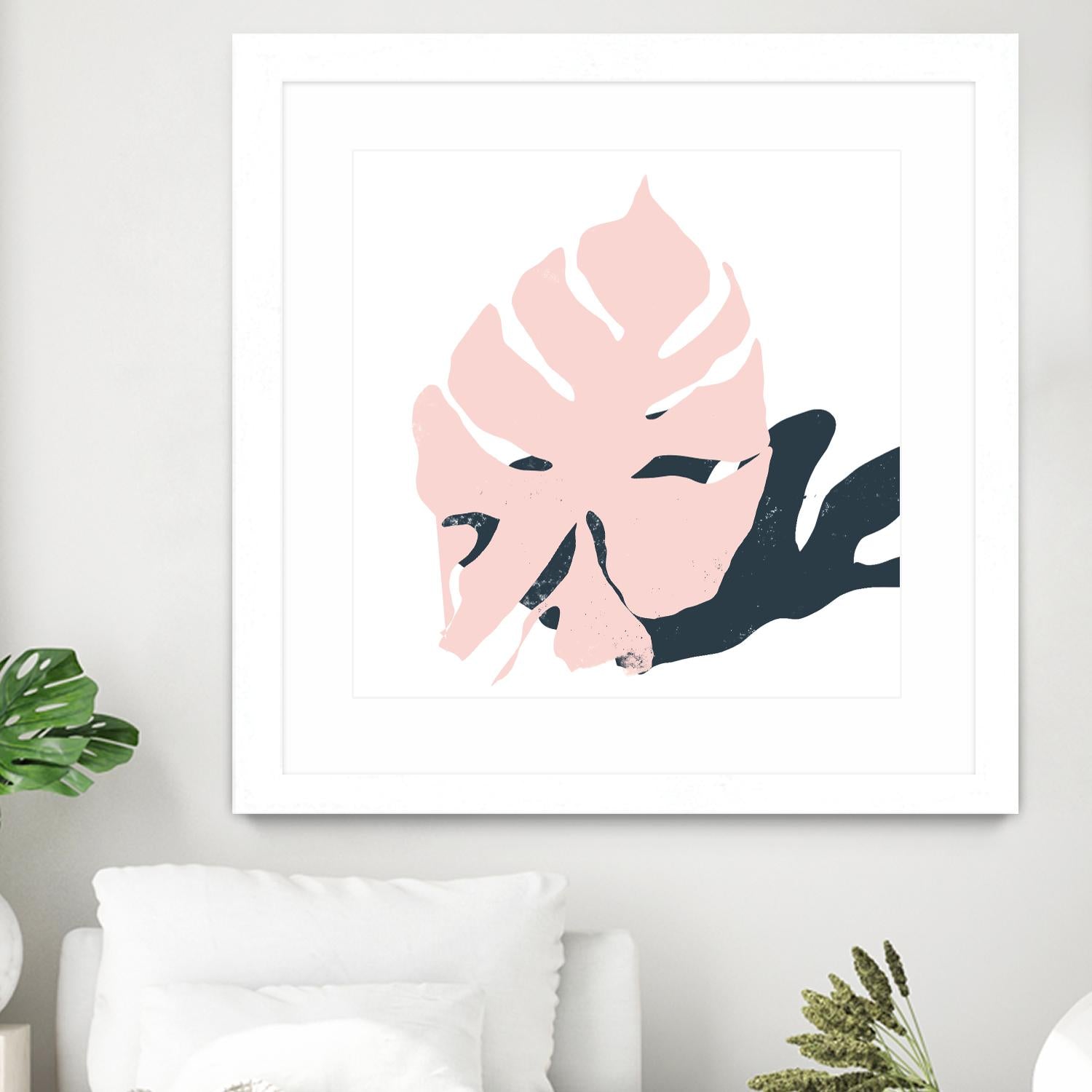 Pink Protector by Niya Christine on GIANT ART - pink contemporary, floral/still life, leaves
