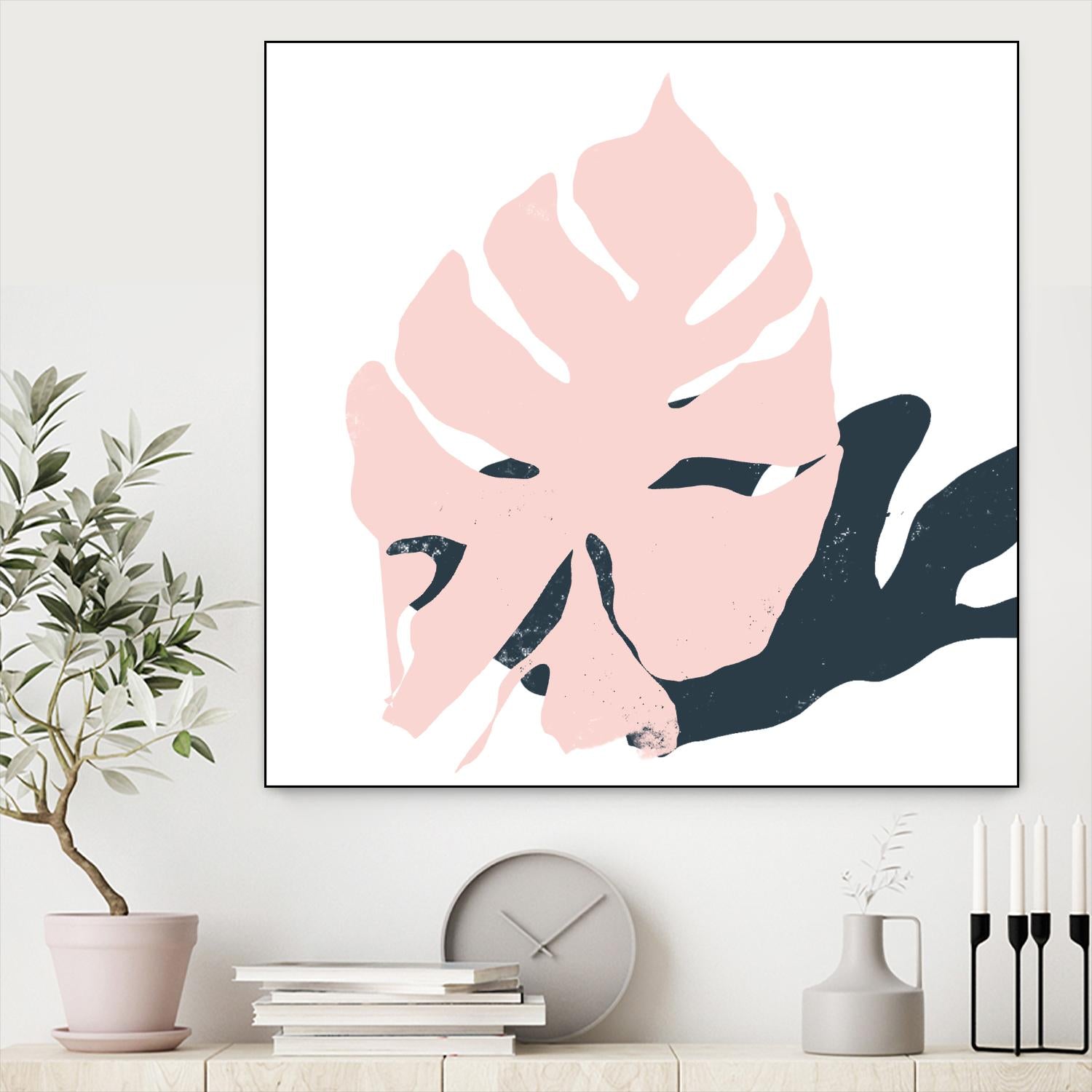 Pink Protector by Niya Christine on GIANT ART - pink contemporary, floral/still life, leaves