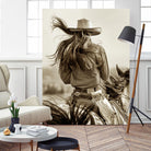Cowgirl by Lisa Dearing on GIANT ART - beige country look